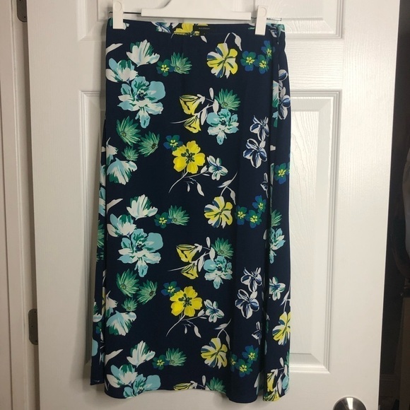 Halogen Bright Floral Long Skirt Easter Summer Spring S Modest - Picture 1 of 6
